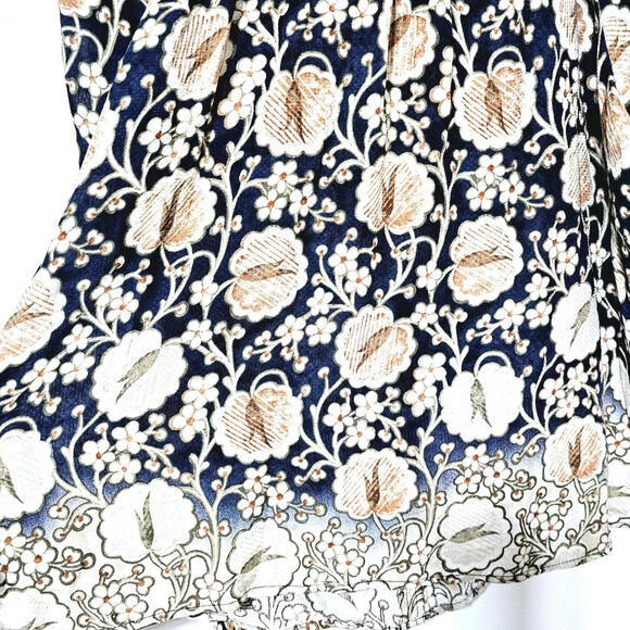 Anthropologie Maeve Ori Bibbed Floral Ombre Button Down Top Women's Size M Boho - Picture 4 of 7